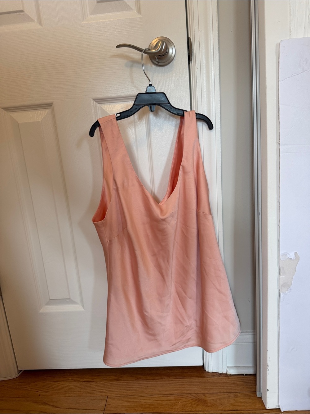 NADINE MERABI Peach Satin V-Neck Camisole